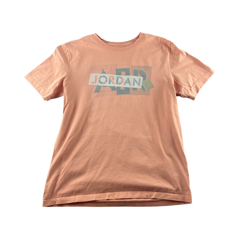 Jordan Brand Mens Graphic T-Shirt Peach‎ Orange Jumpman Logo Size Large
